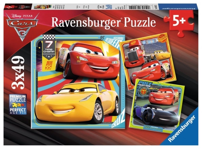 Puzzle Cars 3 Corse 3x49 Pezzi