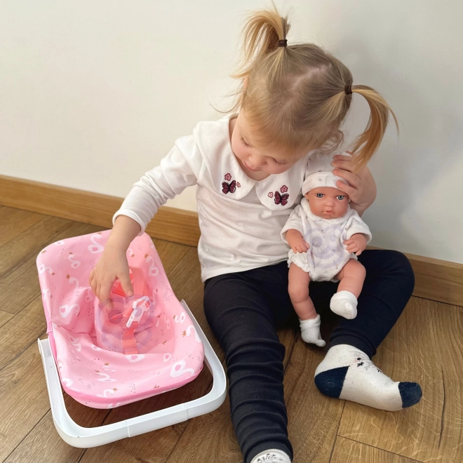 Set bambola neonata 30,5 cm con portabebé rosa