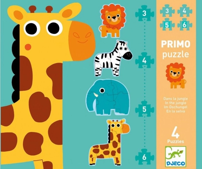 Puzzle della giungla 4 in 1 per bambini