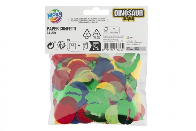 Confetti di carta a tema dinosauro