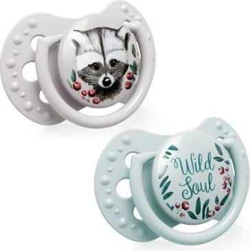 LOVI Ciuccio in silicone dinamico WILD SOUL 0-3m 2 pz per maschietto