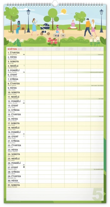 Calendario da Parete Pianificatore Familiare XXL 2025