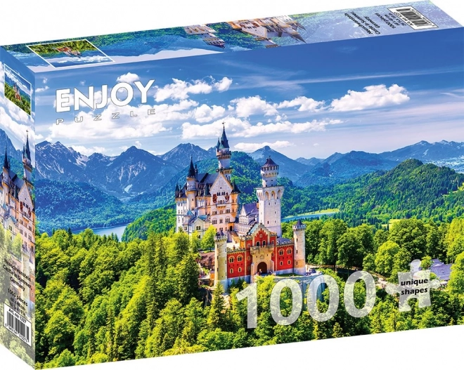 Puzzle Castello di Neuschwanstein in estate, Germania 1000 pezzi