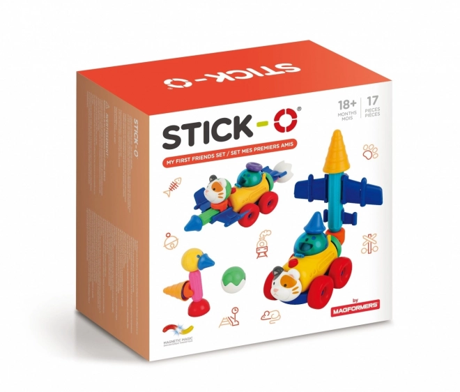 Costruzioni Magnetiche Stick-o Set Amici 17 Pezzi