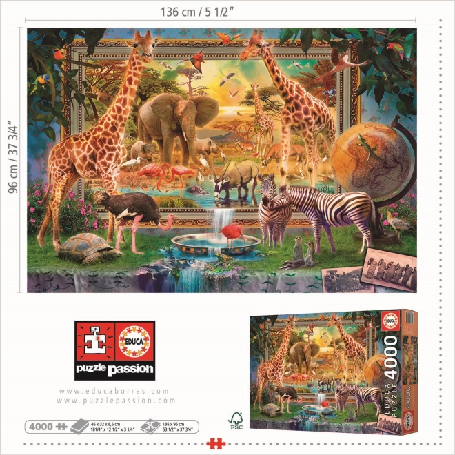 Puzzle Savana Che Prende Vita 4000 Pezzi