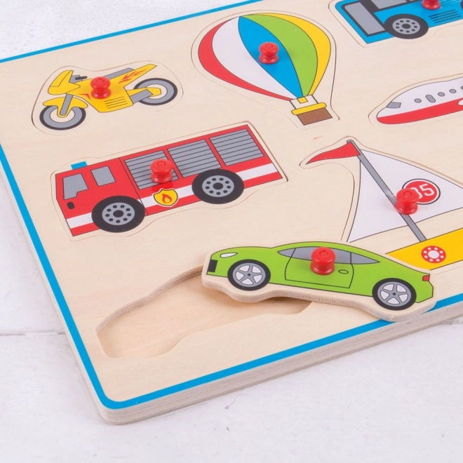 Puzzle ad incastro mezzi di trasporto Bigjigs Toys