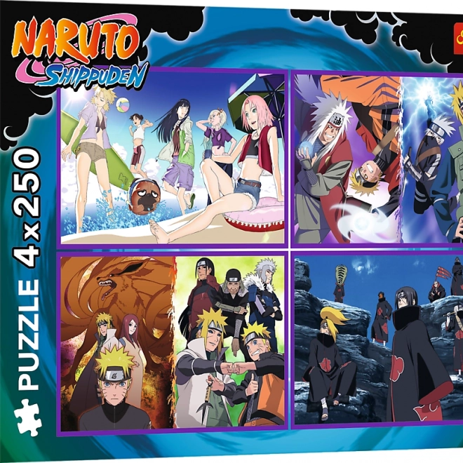 Trefl Puzzle Naruto Shippuden: Avventure di Naruto Uzumaki 4x250 pezzi