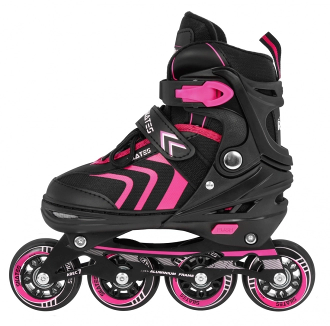 Set 4 in 1 Pattini a rotelle, rollers e pattini da ghiaccio per bambini taglia 29-33 Rosa – Rosa