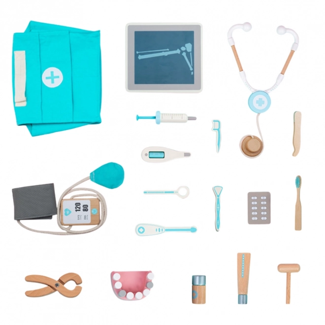 Set da dottore e dentista in legno per bambini