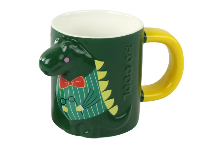 Tazza con Coperchio Dinosauro Verde