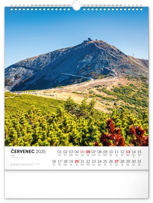 Calendario da parete Krkonoše 2025