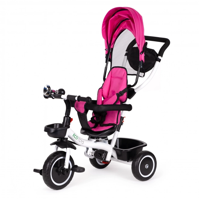 Triciclo con sedile rotante 360' ECOTOYS rosa