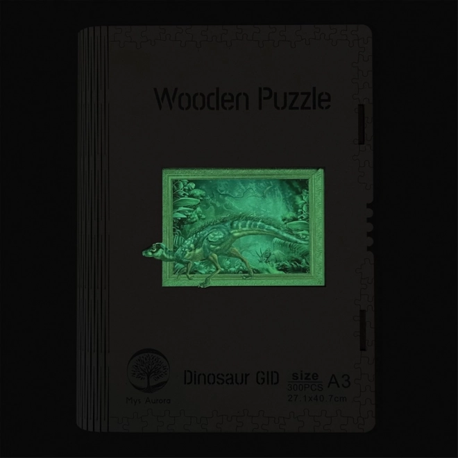 Puzzle in legno Dinosauro A3 luminescente