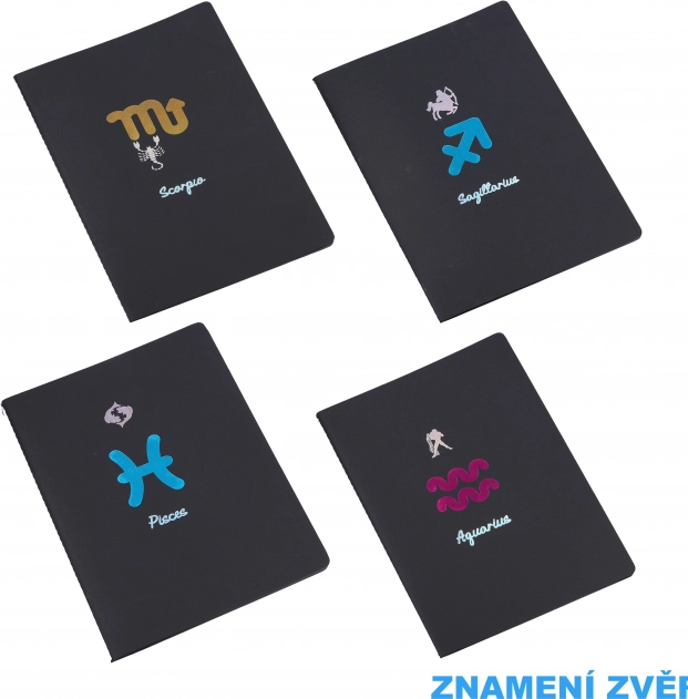 Blocco note Zodiac 18,5x25,5 cm con 26 pagine a righe nere