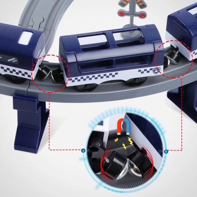 Stazione Di Polizia Giocattolo Treno Elicottero Elettrico Woopie