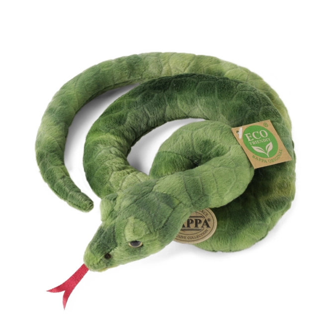 Serpente di peluche verde 90 cm ecologico