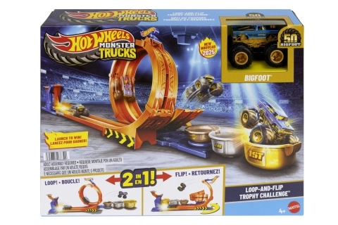 Pista Hot Wheels Monster Trucks con loop e Bigfoot