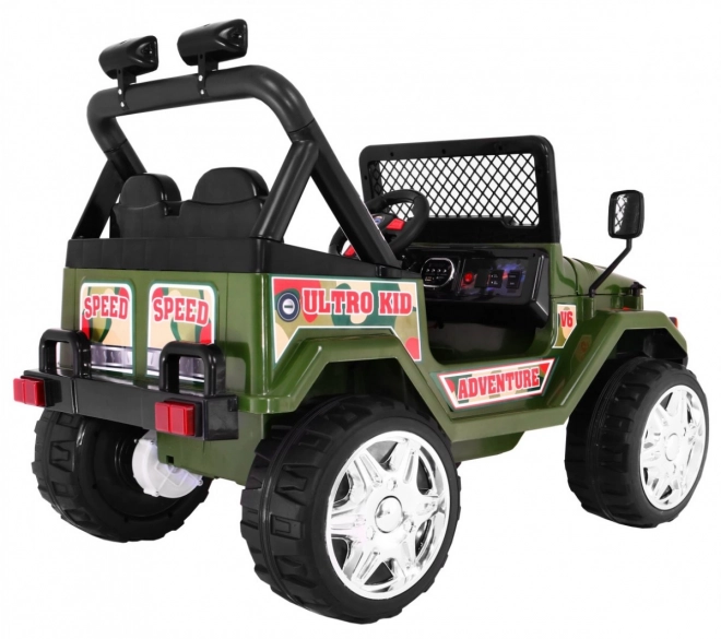 Raptor Drifter elettrico per bambini Verde + telecomando + partenza lenta + EVA + suoni Luci