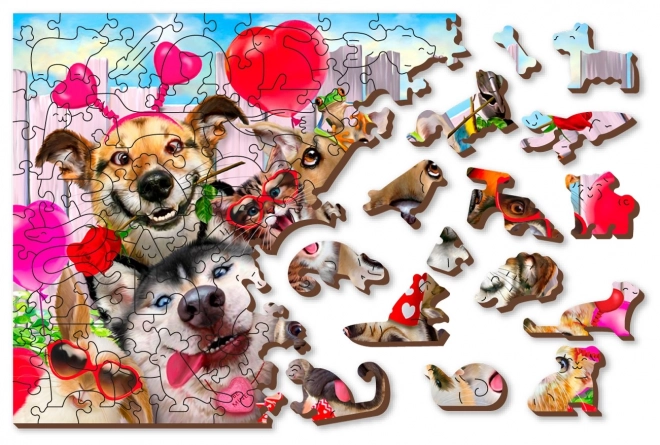 Puzzle in legno festa 2 in 1 300 pezzi