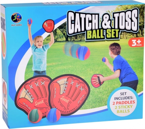Gioco sportivo Catchball set 2 x bersaglio + 2 palline