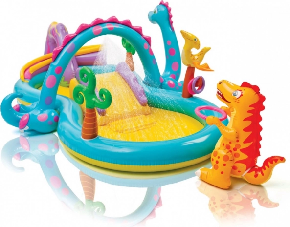 Parco acquatico gonfiabile Intex Dinoland con scivolo e fontana