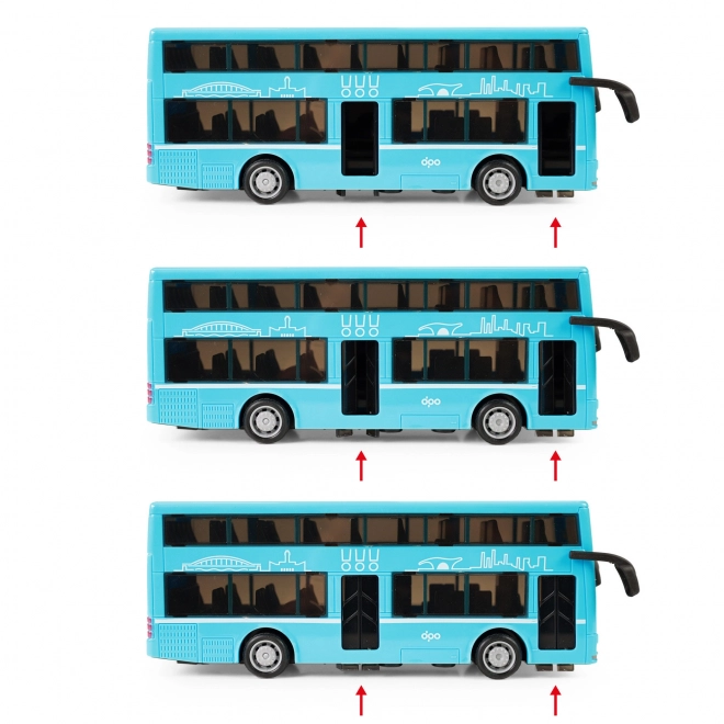 Autobus Doubledecker Blu 20 cm