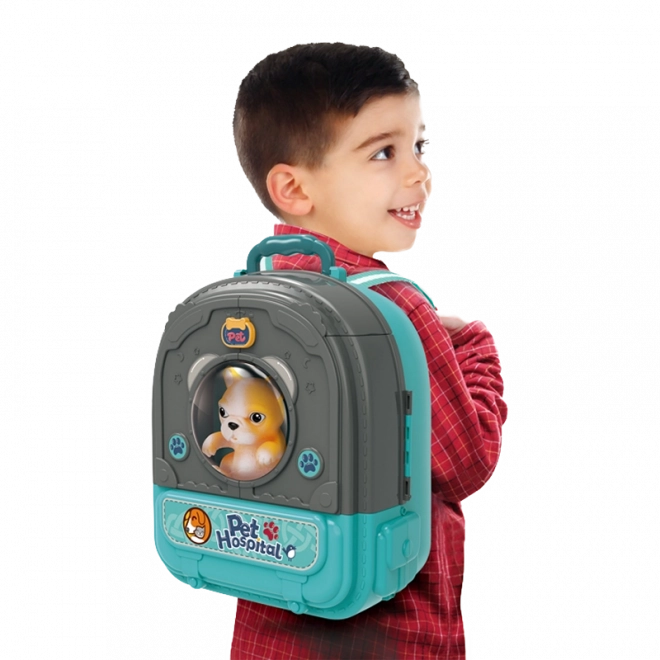 Woopie zaino veterinario con casetta e cagnolino 3 in 1