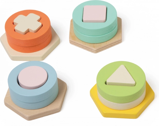 Torre Montessori per la classificazione di forme e colori CLASSIC WORLD