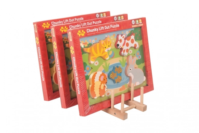 Stazione per puzzle in legno di Bigjigs Toys