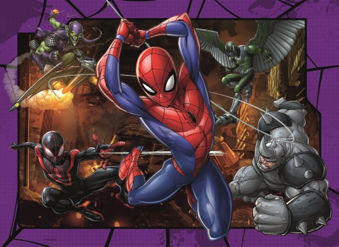 Puzzle Spiderman 4x100 pezzi