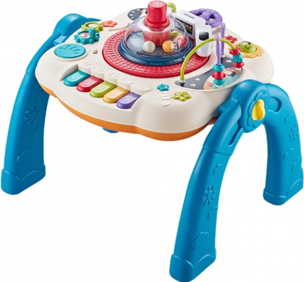Tavolo didattico interattivo 2 in 1 con piano da costruzione Blu