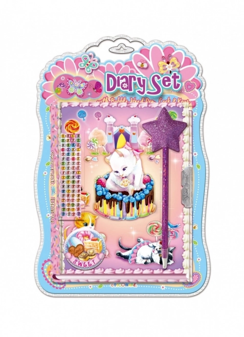 Diario con penna Pecoware - Gattino