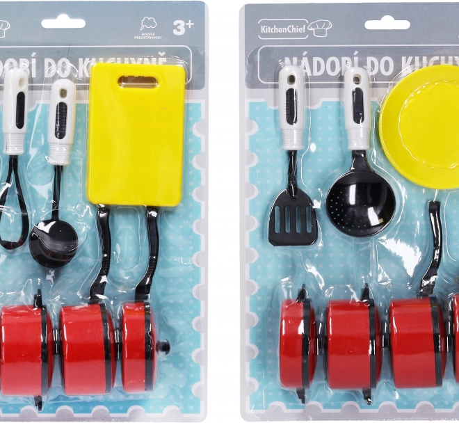 Set di stoviglie da cucina in plastica per bambini, 2 varianti