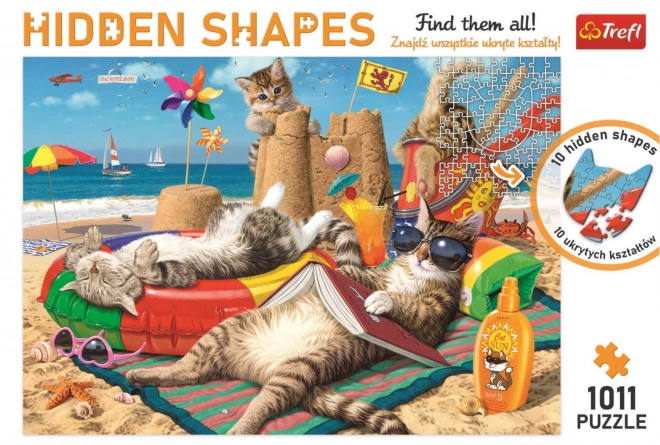 Puzzle Hidden Shapes - Vacanze dei Gatti 1011 Pezzi Trefl