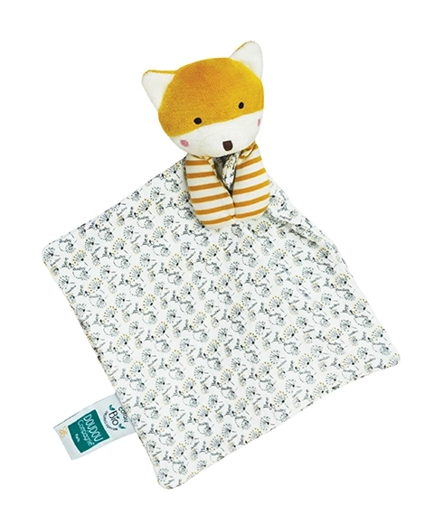 Set regalo Doudou volpe con coperta in cotone biologico