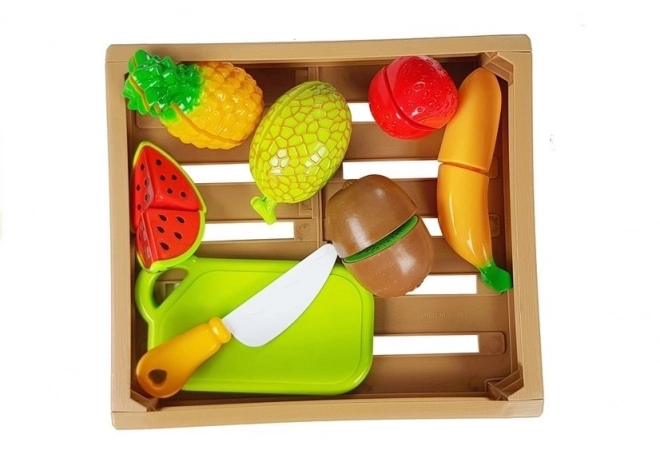 Set da taglio frutta con velcro in cassa