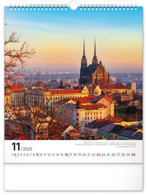 Calendario da parete Brno 2025