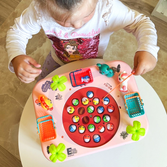Woopie gioco di abilità pescare i pesci tavolo interattivo rosa
