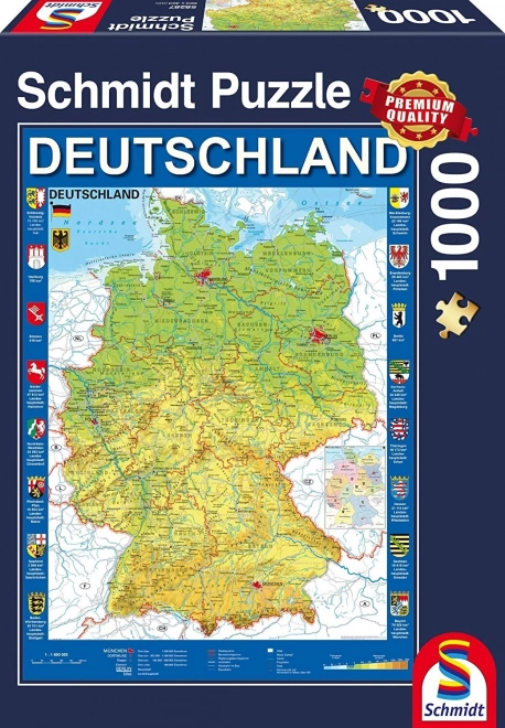 Puzzle della Mappa della Germania 1000 Pezzi