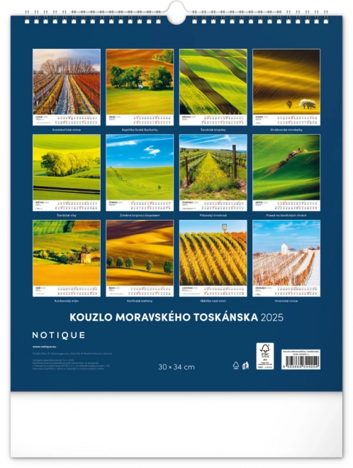 Calendario da parete Il fascino della Toscana Moravia 2025