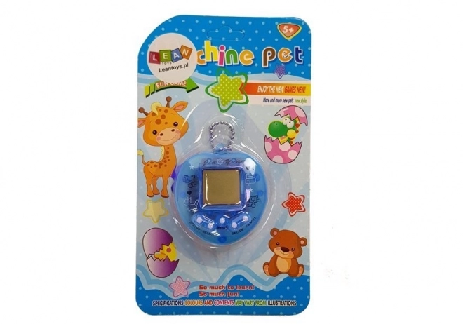 Tamagotchi blu con catenella corta