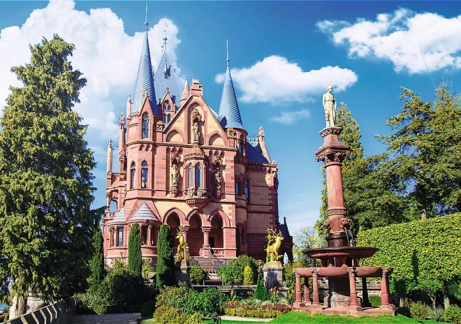 Trefl Puzzle 2 in 1 Castello Drachenburg, Germania 1000 pezzi con colla