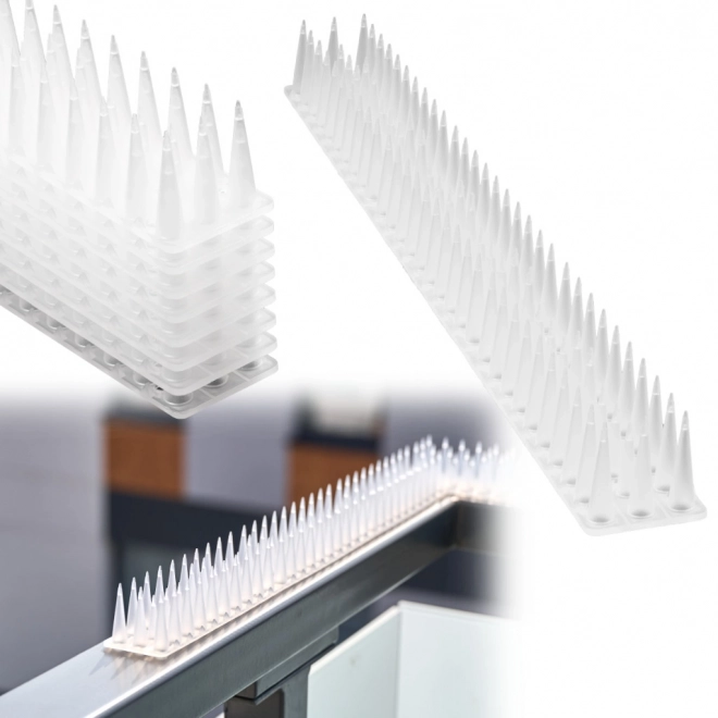 Punte di plastica anti-piccione bianche