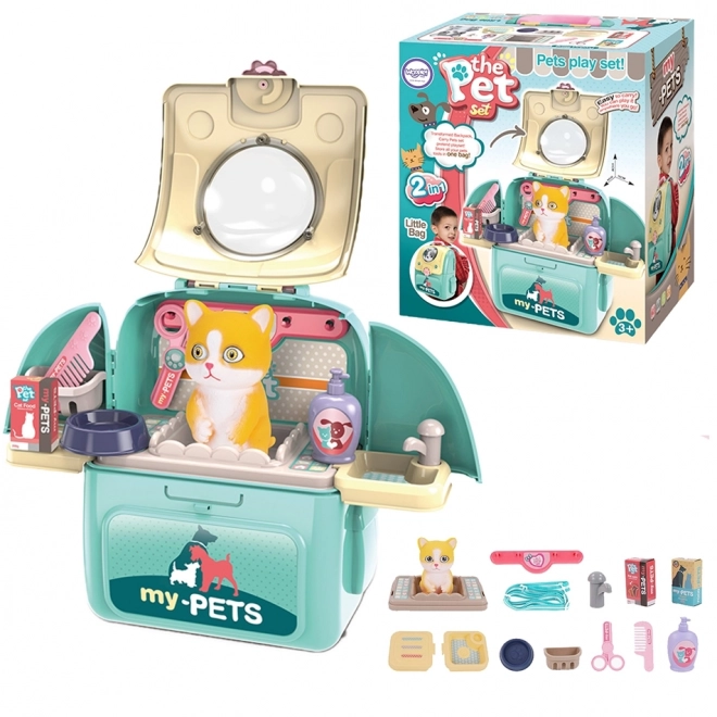 Zaino del Kit di Bellezza Portatile per Gatto