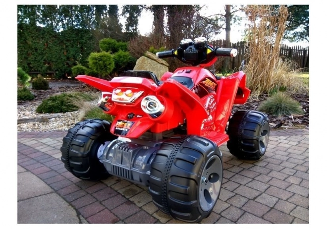 Quad con grandi ruote a batteria rosso