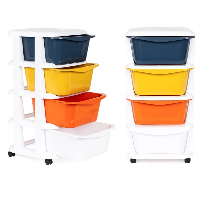 Organizer a Cassetti Multicolore con Ruote