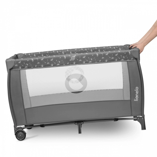 Lettino da viaggio per bambini Lionelo Stefi Plus grigio bianco