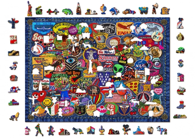 Puzzle in Legno Crazy Patch 2 in 1 1010 Pezzi EKO