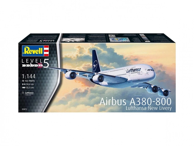 Modello in plastica Airbus A380-800 Lufthansa nuova livrea