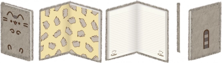 Blocco ad anelli Pusheen con copertina in peluche